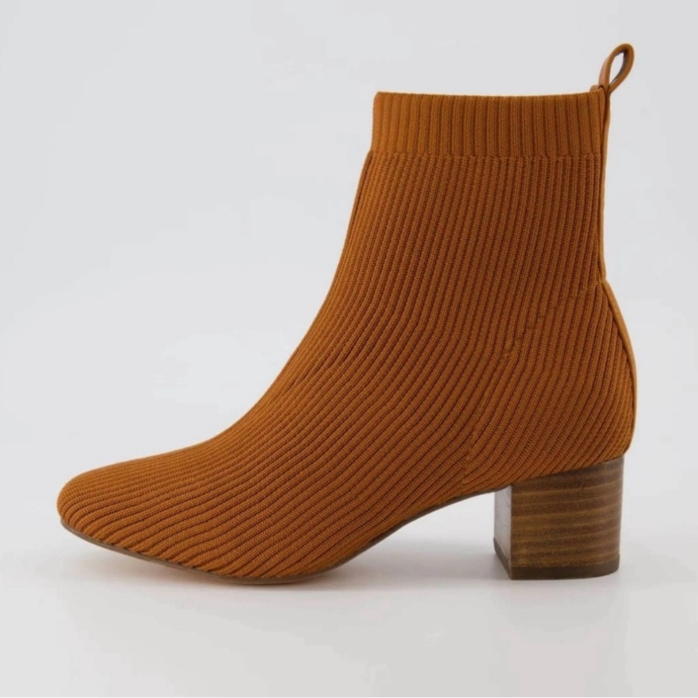Joie X REVOLVE Neely Knit Ankle Bootie in Toffee 8.5